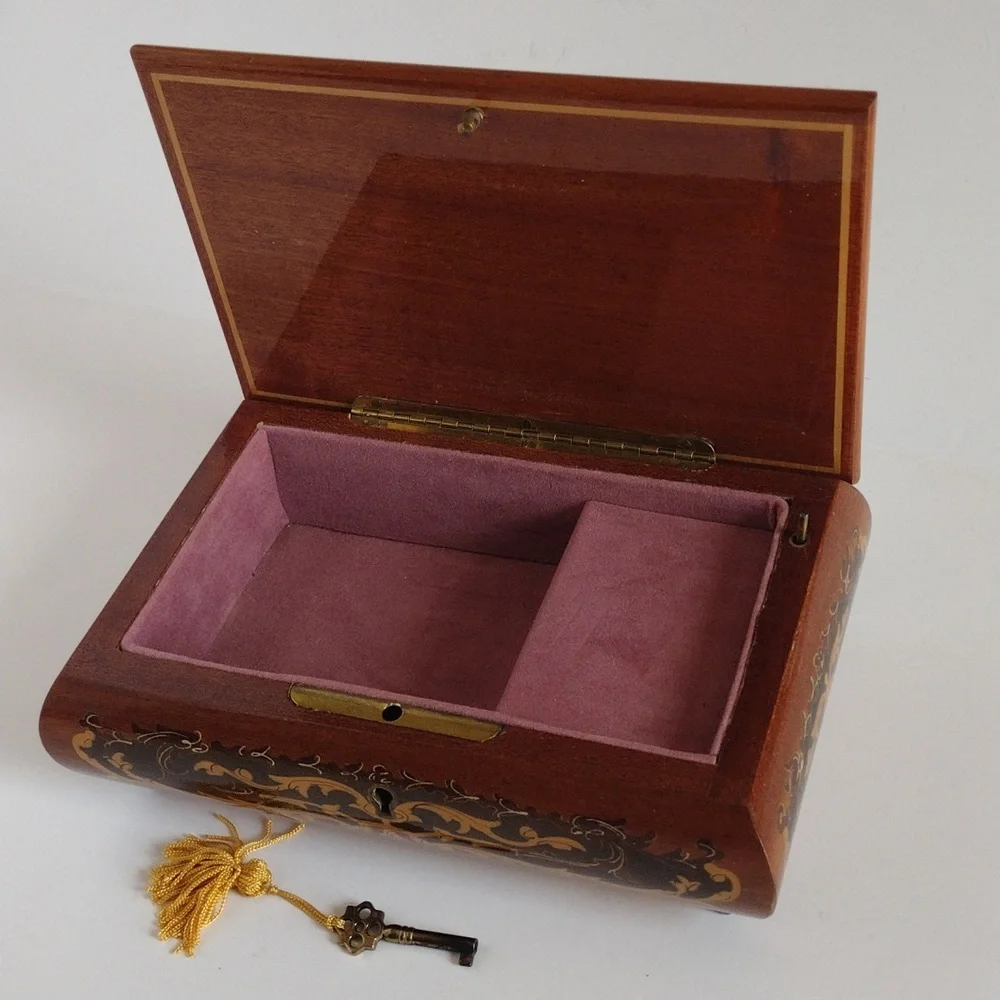 Musical Wooden Jewelry Box from Venice